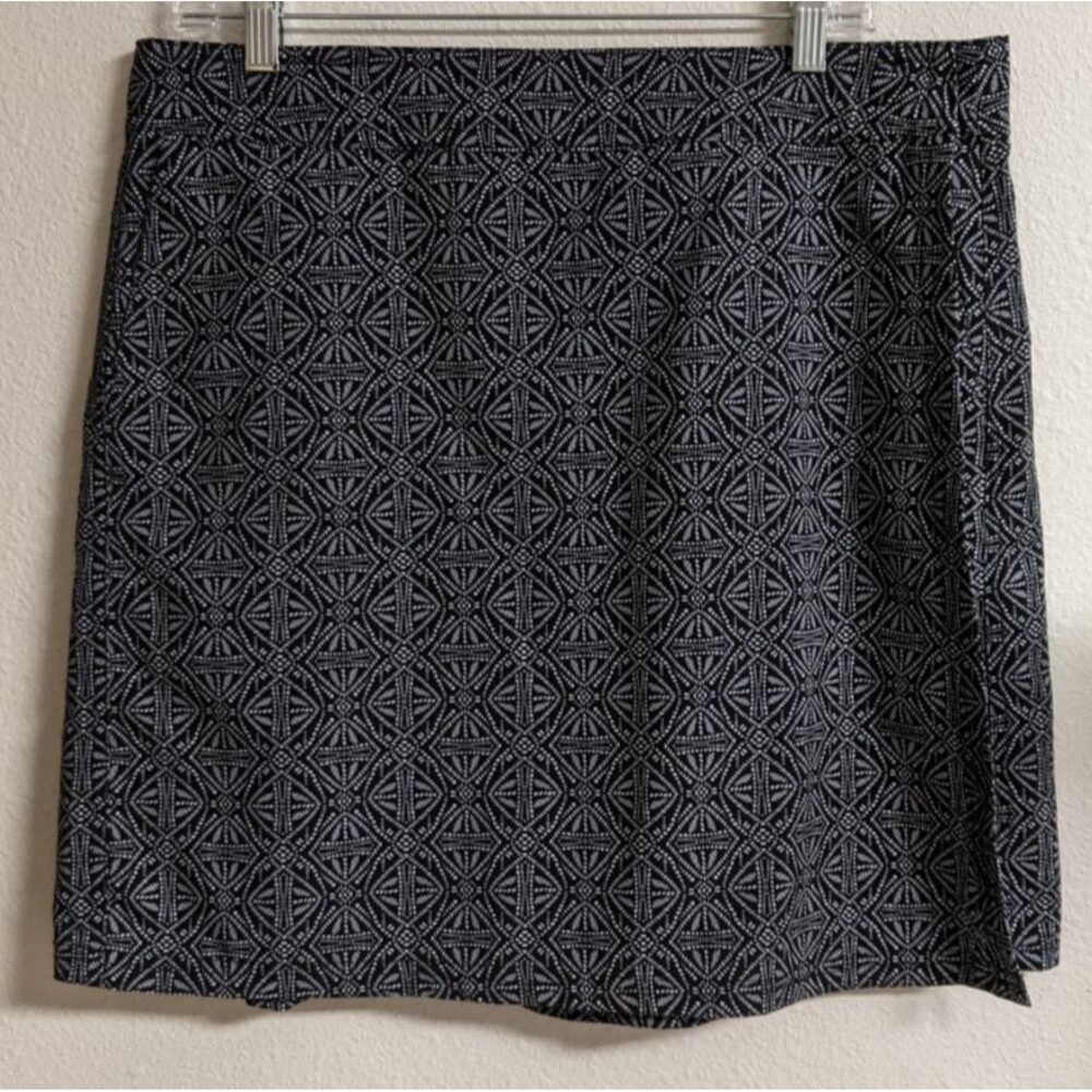 RIP SKIRT Hawaii Black/White Adjustable Waist Knee Length Skirt L (12/14)